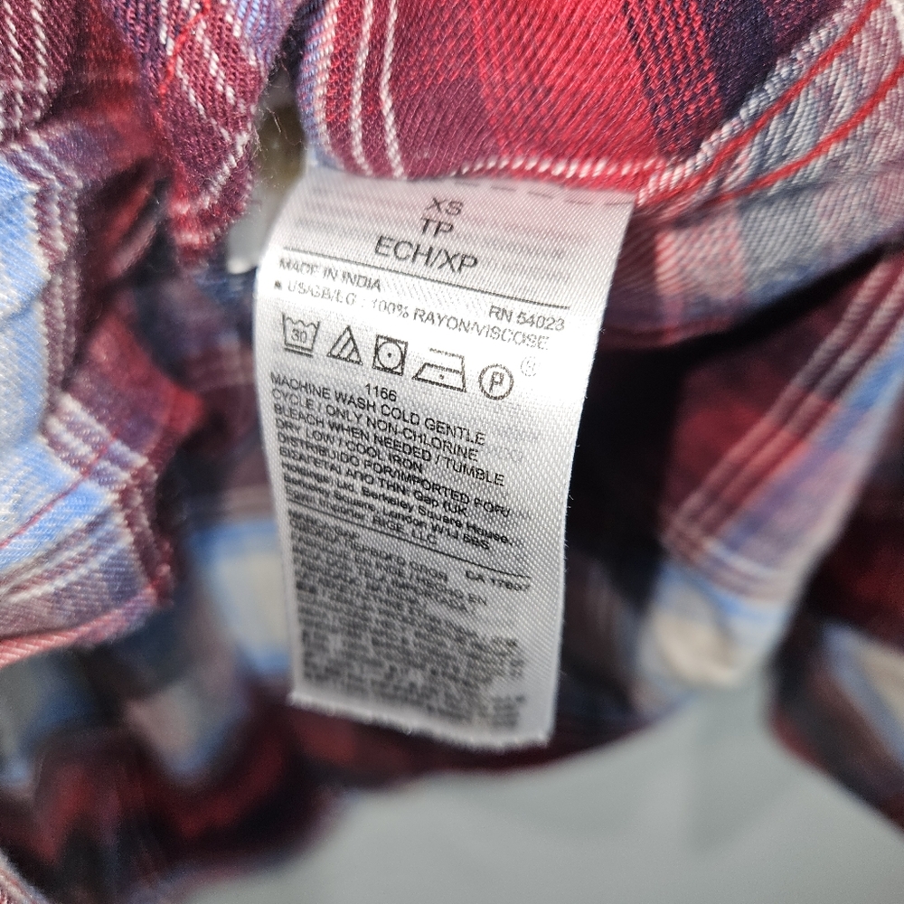 Gap | Pendleton Red Plaid Button Down Shirt Women… - image 6